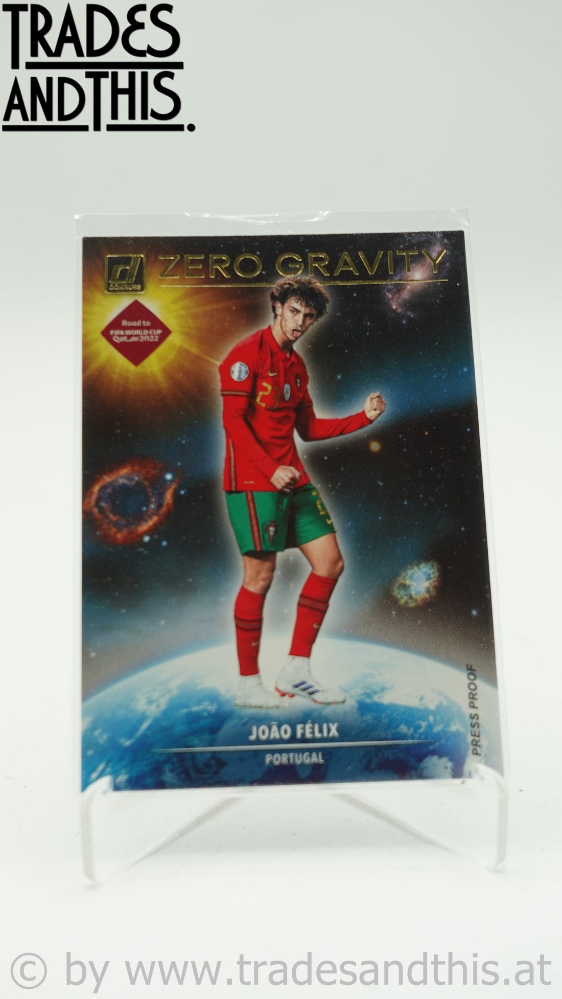 2021-22 Panini Donruss Road to Qatar Zero Gravity Press Proof Joao Felix #12 - Trades and This e.U.