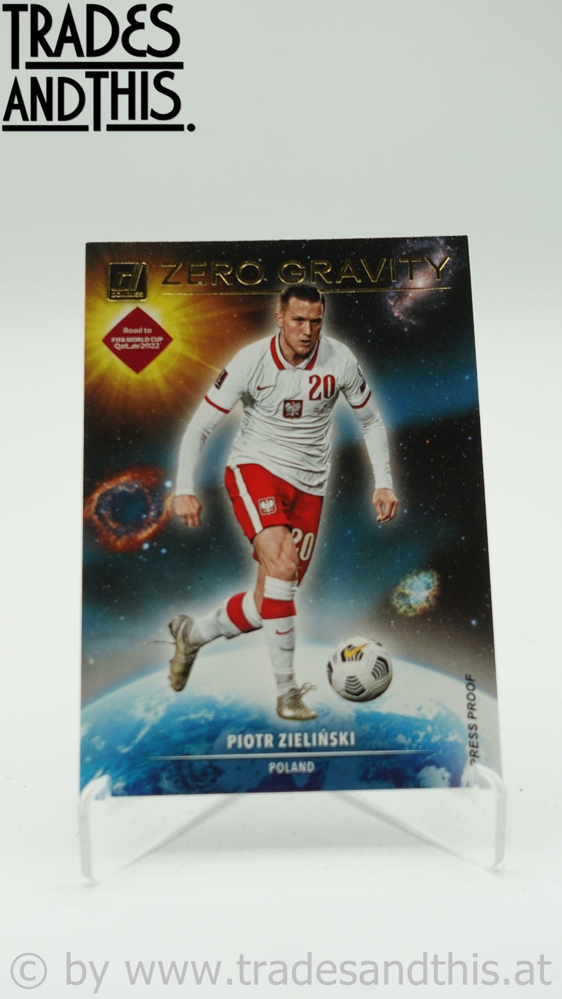 2021-22 Panini Donruss Road to Qatar Zero Gravity Press Proof Potr Zielinski #20 - Trades and This e.U.