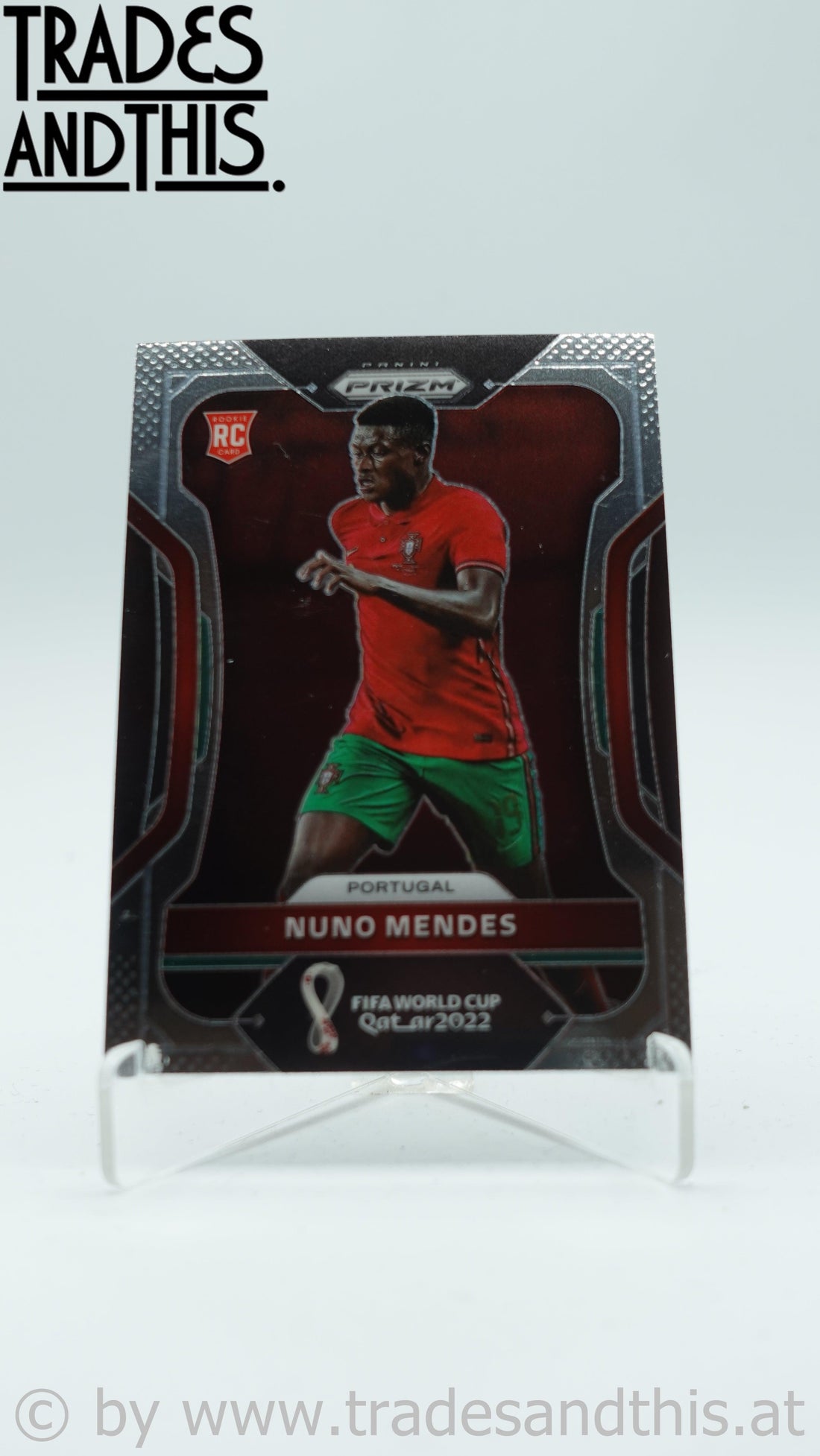 2022 Panini Prizm World Cup Qatar Nuno Mendes #180 RC - Trades and This e.U.