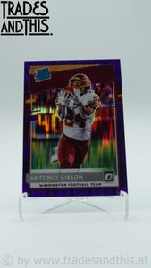 2020 Panini Donruss Optic Purple Shock Prizm Antonio Gibson #185 RC
