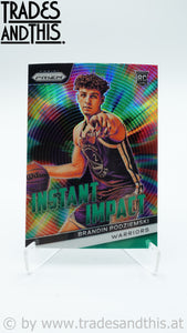 2023-24 Panini Prizm Instant Impact Green Prizm Brandin Podziemski #25