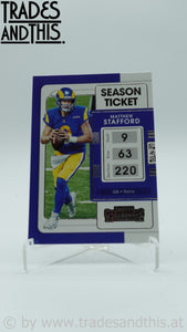 2021 Panini Contenders Matthew Stafford #54