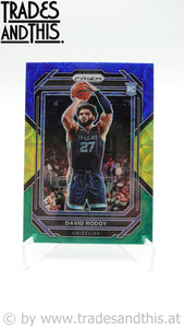 2022-23 Panini Prizm Choice Blue Yellow & Green Prizm David Roddy #261 RC