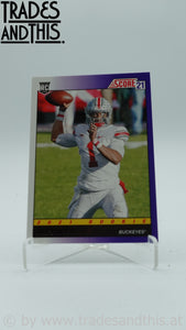 2021 Score 1991 Throwback Rookies Justin Fields #TB2 RC