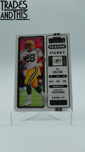 2022 Panini Contenders Season Ticket AJ Dillon #42