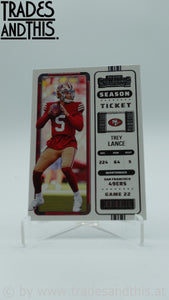 2022 Panini Contenders Season Ticket Trey Lance #82