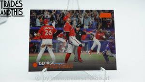 2023 Topps Stadium Club Orange Foil 101/199 George Springer #162