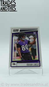 2022 Score Isaiah Likely #372 RC