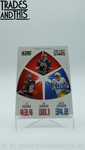 2022 Score Fantasy Stars Tee Higgins - Joe Burrow - Justin Jackson #FS16