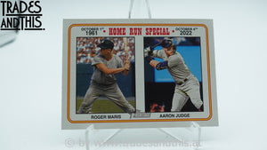 2023 Topps Heritage High Number Base Update Home Run Special Roger Maris - Aaron Judge #100