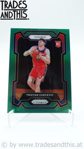 2023-24 Panini Prizm Green Prizm Tristan Vukcevic #126 RC