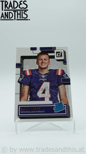 2022 Panini Donruss Canvas Portrait Bailey Zappe #329 RC