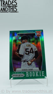2012 Panini Prizm Green Prizm Sergio Romo #160 RC