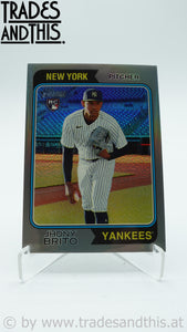 2023 Topps Heritage High Number Silver Bordered Chrome Refractor 176/274 Jhony Brito #557 RC