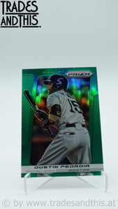 2013 Panini Prizm Green Prizm Dustin Pedroia #81