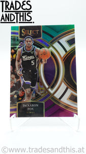 2023-24 Panini Select Green White Purple Prizm De'Aaron Fox #152