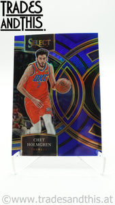 2023-24 Panini Select Basketball Blue Prizm Chet Holmgren #160