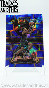 2023-24 Panini Select Basketball Blue Cracked Ice Prizm Cameron Thomas #6