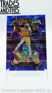 2023-24 Panini Select Basketball Blue Cracked Ice Prizm Anthony Davis #20