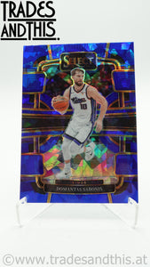 2023-24 Panini Select Basketball Blue Cracked Ice Prizm Domantas Sabonis #25