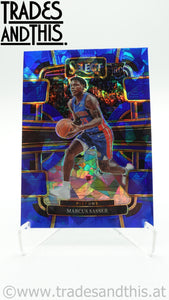 2023-24 Panini Select Basketball Blue Cracked Ice Prizm Marcus Sasser #70 RC