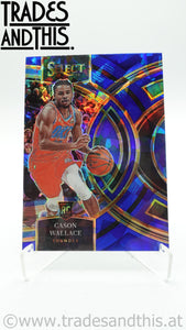 2023-24 Panini Select Basketball Blue Cracked Ice Prizm Cason Wallace #103 RC