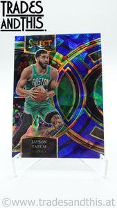2023-24 Panini Select Basketball Blue Cracked Ice Prizm Jayson Tatum #156