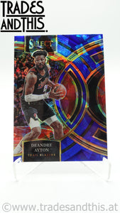 2023-24 Panini Select Basketball Blue Cracked Ice Prizm DeAndre Ayton #190