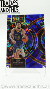 2023-24 Panini Select Basketball Blue Cracked Ice Prizm Klay Thompson #198