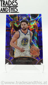 2023-24 Panini Select Basketball Blue Cracked Ice Prizm Klay Thompson #398