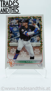 2022 Topps Holiday Brandon Nimmo #HW53