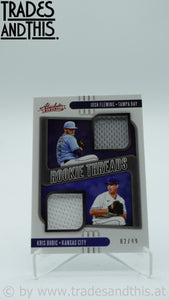 2021 Panini Absolute Rookie Threads Duals Red 02/99 Josh Fleming - Kris Bubic #RTD-JF