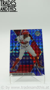 2021 Panini Mosaic Blue Camo Mosaic Aristides Aquino #98