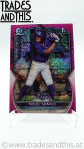 2023 Bowman Chrome Prospects Fuchsia Shimmer Refractor 145/199 Miguel Tamares #BCP-179