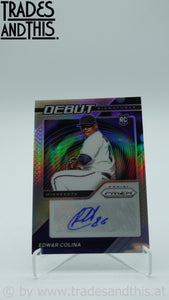 2021 Panini Prizm Debut Signatures Silver Prizm Edwar Colina #DS-EC RC