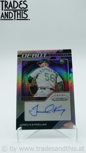 2021 Panini Prizm Debut Signatures Silver Prizm James Kaprielian #DS-JK RC