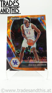 2021-22 Panini Prizm Draft Picks Orange Ice Prizm Isaiah Jackson #16 RC