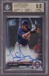 2017 Bowman Chrome Prospect Autographs Luis Arraez #CPA-LA BGS 9.5