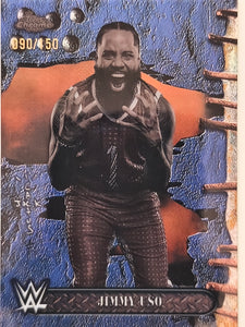 2025 Topps Chrome WWE x Cactus Jack Blue Refractor 090/150 Jimmy Uso #20