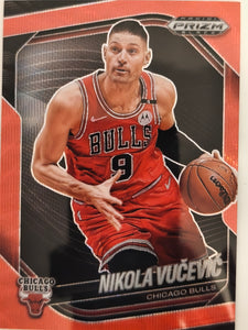 2024-25 Panini Prizm Black Ruby Wave Prizm Nikola Vucevic #10