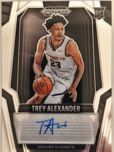 2024-25 Panini Prizm Black Rookie Signatures Trey Alexander #RS-ALX RC