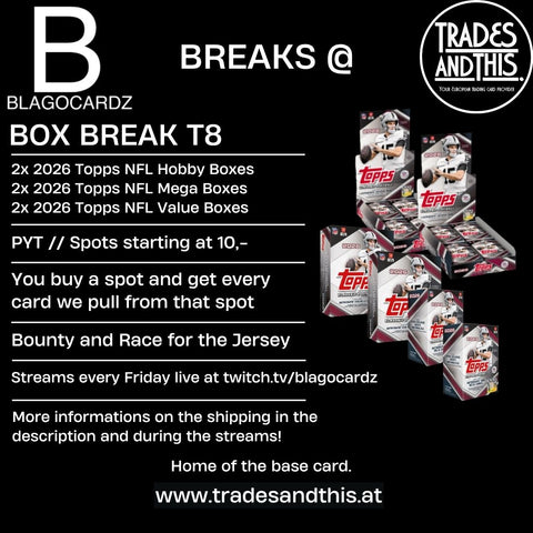 Blagocardz Break T8: 2026 NFL Flagship: 2x Hobby Box + 2x Mega Box + 2x Value Box