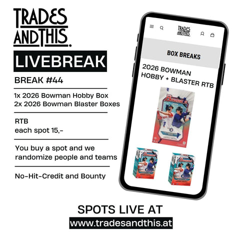 Break #44: 1x 2026 Bowman Hobby + 2x 2026 Bowman Blaster // RTB