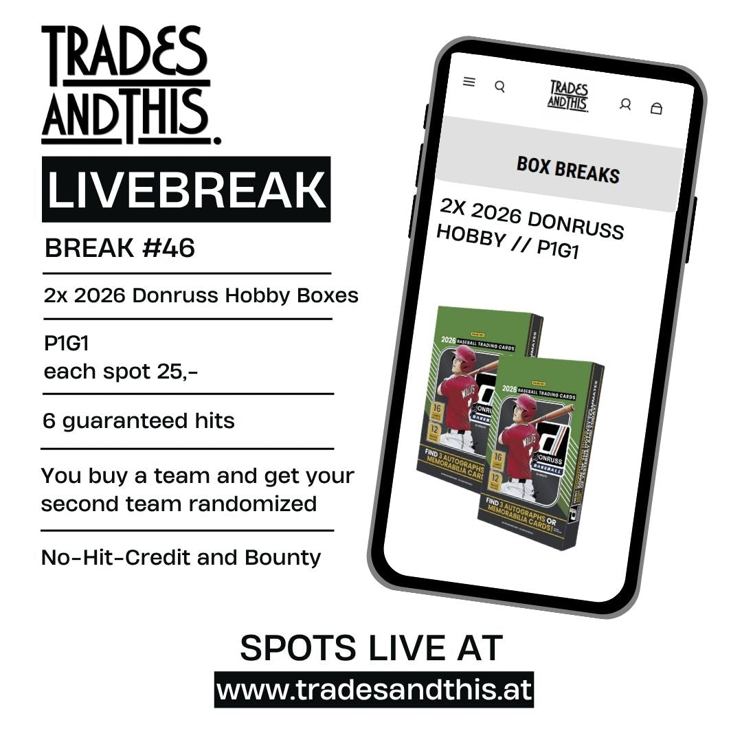 Break #46: 2x 2026 Donruss Hobby Boxes // P1G1
