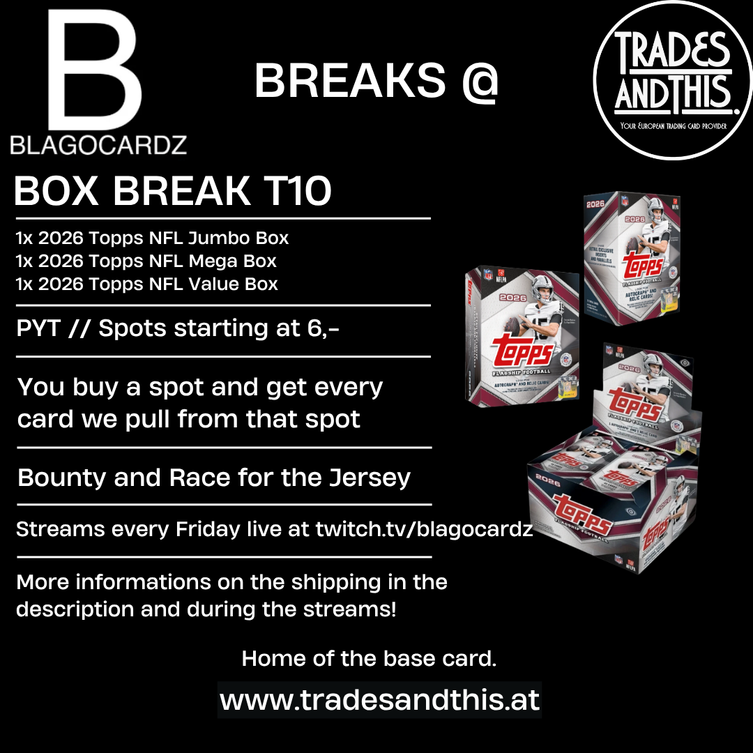 Blagocardz Break T10: 2026 Topps NFL Flagship Break: 1x Jumbo + 1x Mega + 1x Value // PYT