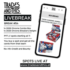 Break #54: 1x 2026 Topps Chrome Jumbo Box + 1x 2026 Topps Chrome Breakers Delight // PYT