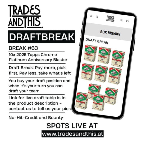 Break #63: Draft Break // 10x 2025 Topps Chrome Anniversary Blaster Boxes