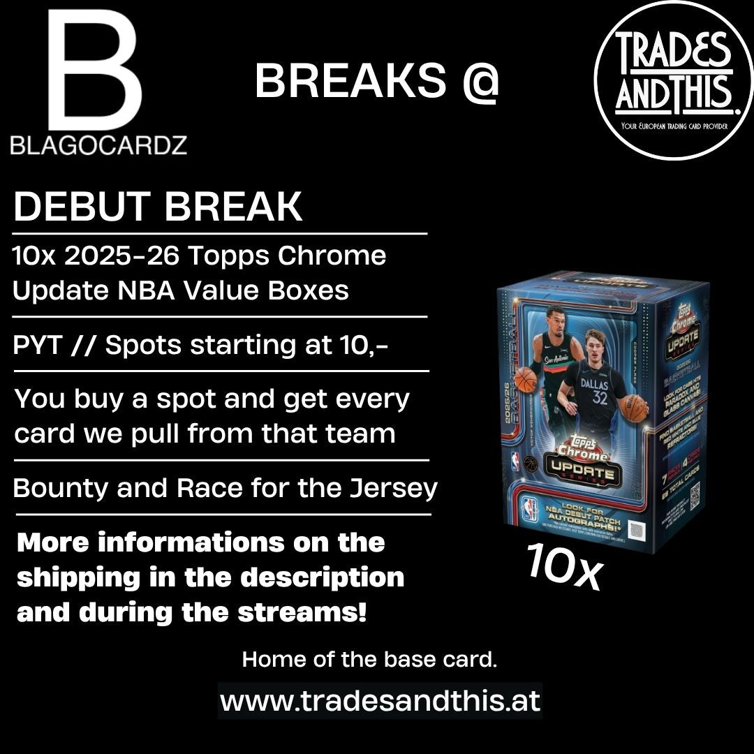 Blagocardz Debut Break: 10x 2025-26 Topps Chrome Update NBA Value Boxes // PYT