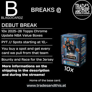 Blagocardz Debut Break: 10x 2025-26 Topps Chrome Update NBA Value Boxes // PYT