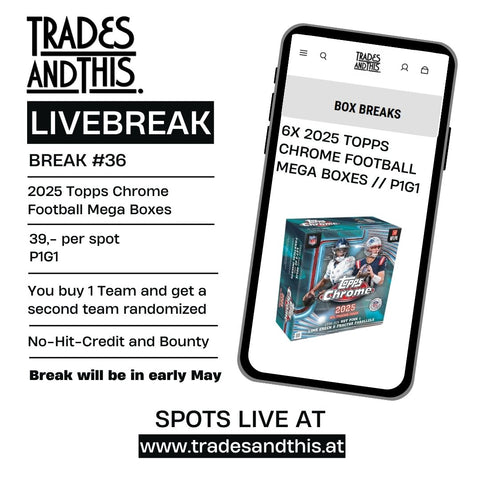 Box Break #36: 6x 2025 Topps Chrome Football Mega Boxes // P1G1